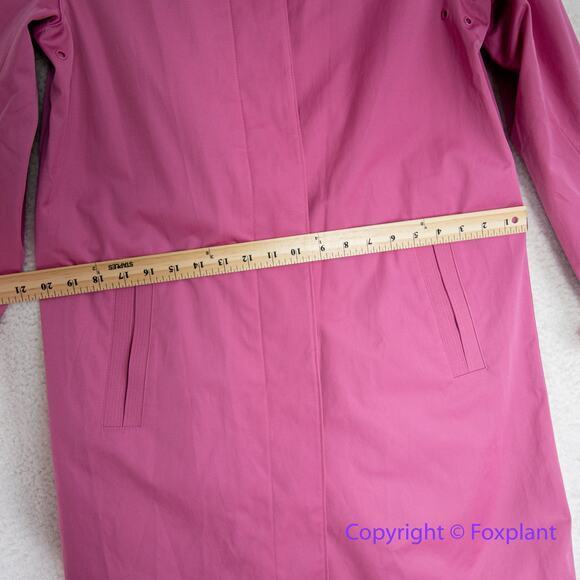 Vintage Esprit Women's Solid Pink Knee-Length Rain Coat, size S - Picture 8 of 16
